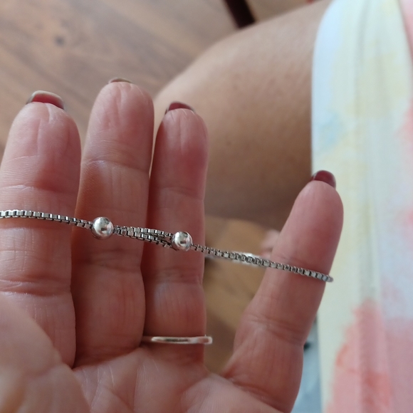 Sterling silver platinum 70 point diamond 💎 bracelet fits from 71/2 to 9 inch - Picture 3 of 4